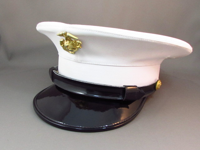 約19ｃｍ米軍海兵隊儀礼用ブルードレス制帽サイズ7-1\\8美品
